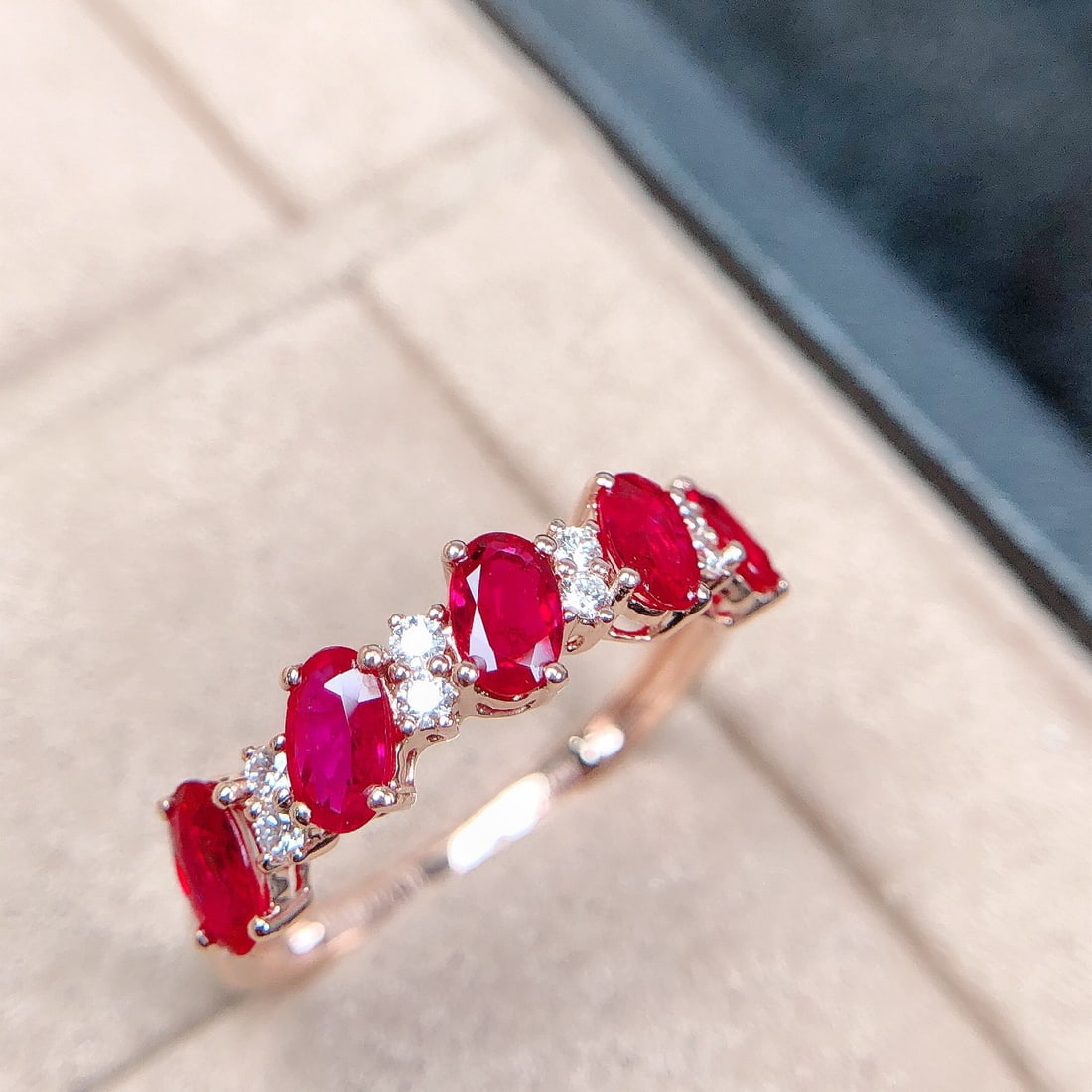 14k Gold 1.24 Ctw Natural Ruby & Diamond Ring - 2