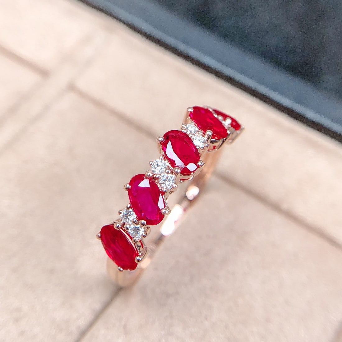 14k Gold 1.24 Ctw Natural Ruby & Diamond Ring - 3