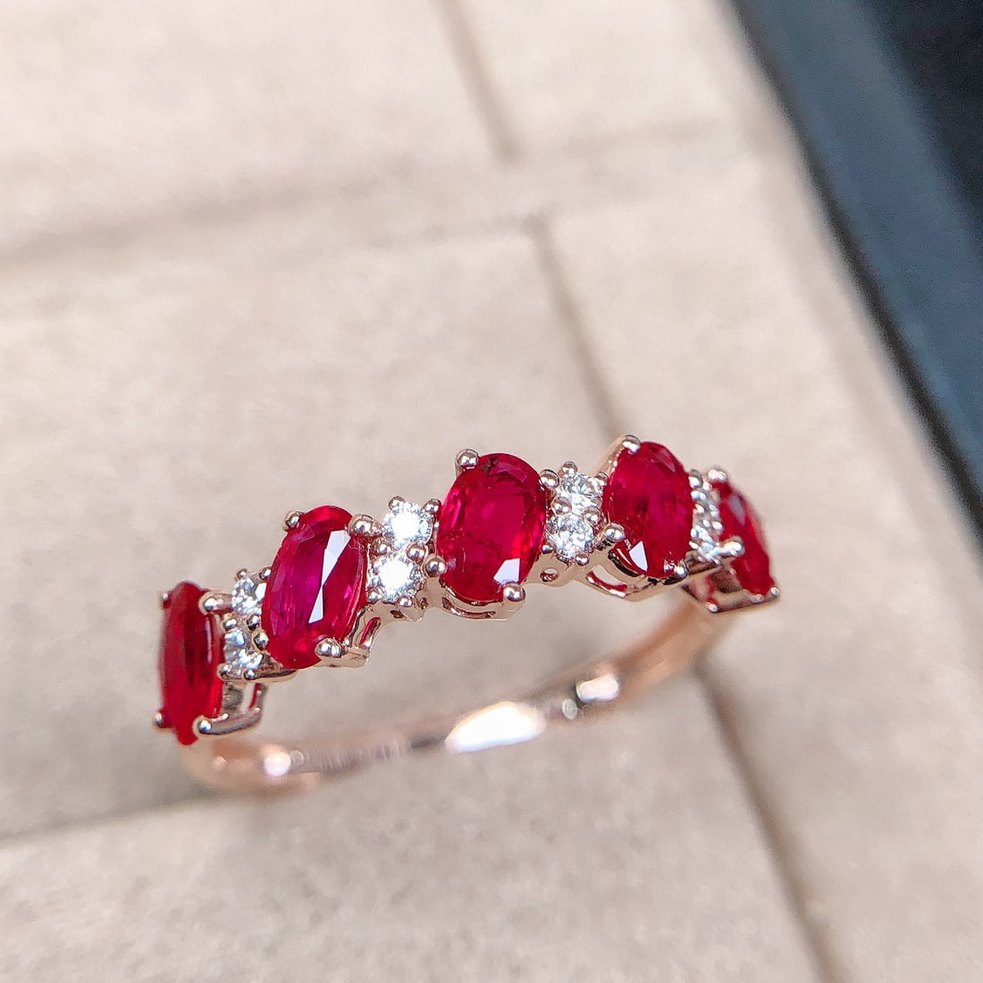 14k Gold 1.24 Ctw Natural Ruby & Diamond Ring - 4
