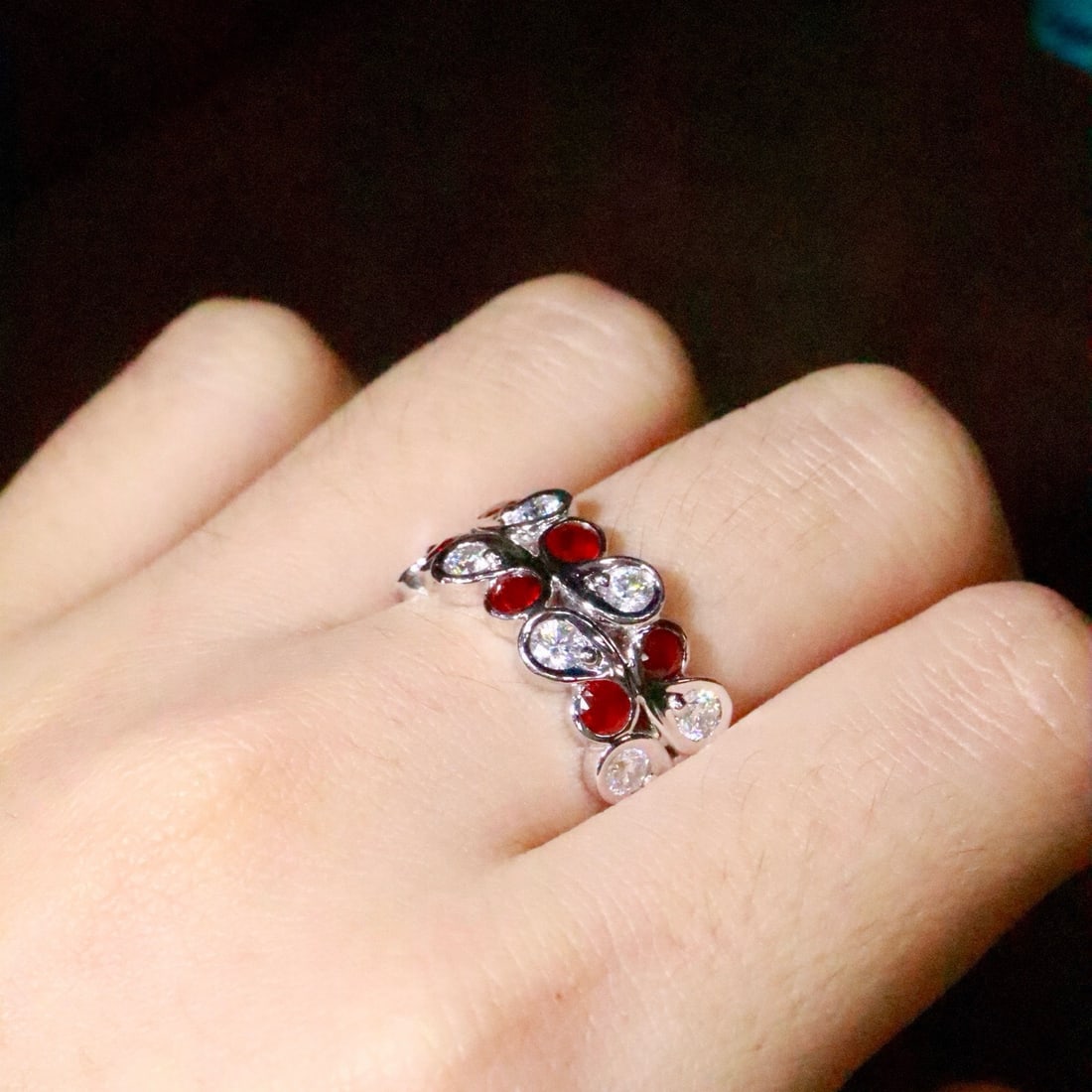 14k Gold 0.82 Ct Natural Ruby & Sapphire Ring - 6