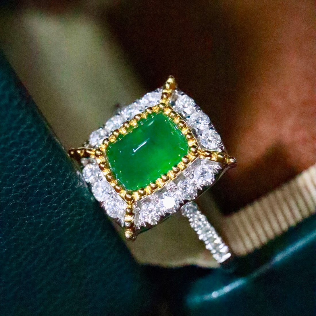 14k Gold 1.14 Ctw Natural Emerald & Diamond Ring - 2