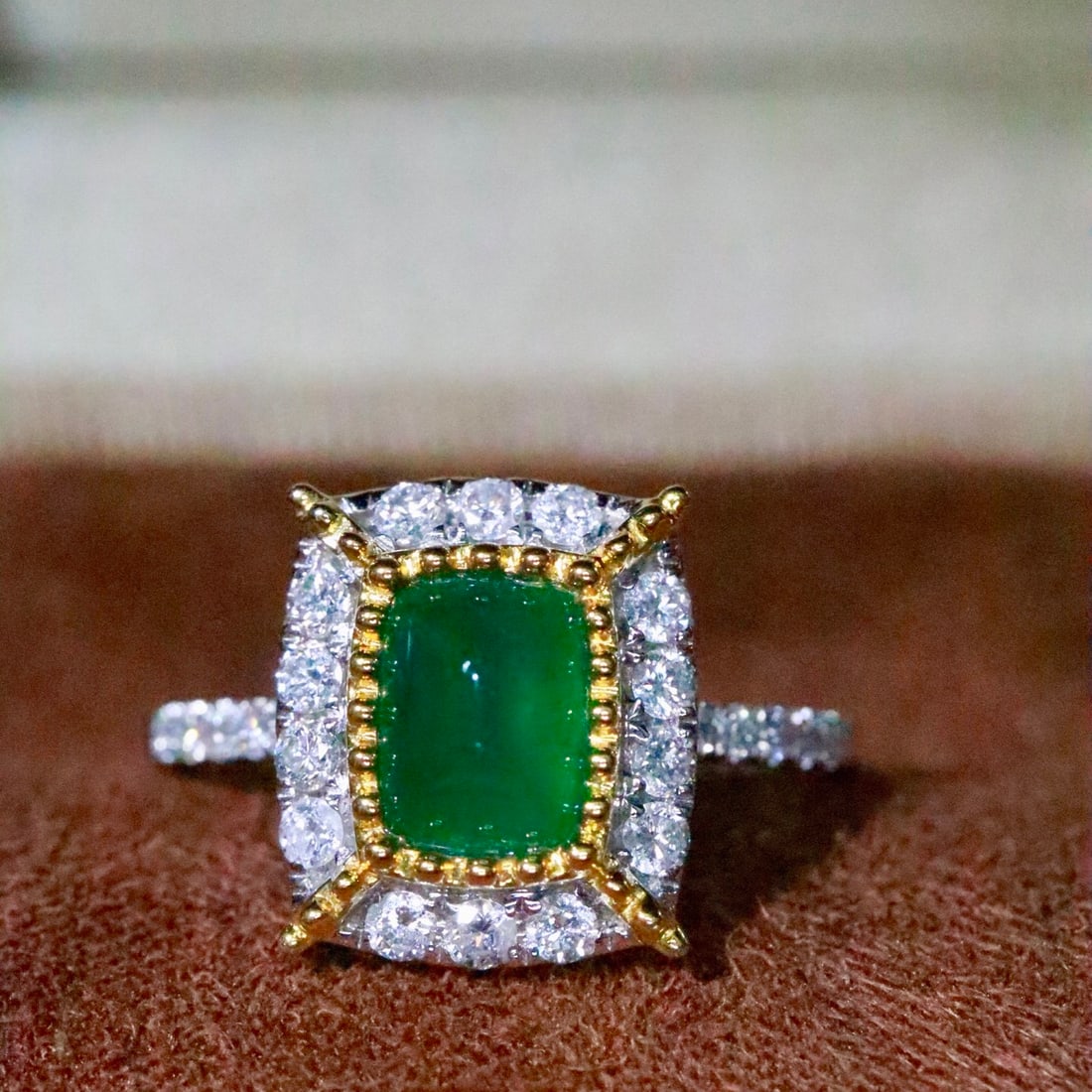 14k Gold 1.14 Ctw Natural Emerald & Diamond Ring - 5