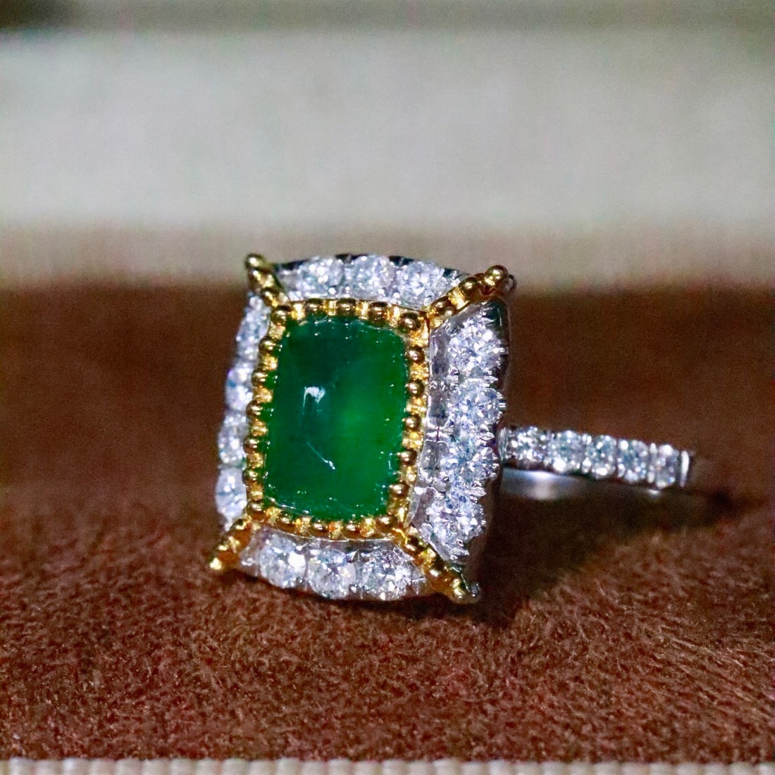 14k Gold 1.14 Ctw Natural Emerald & Diamond Ring - 6