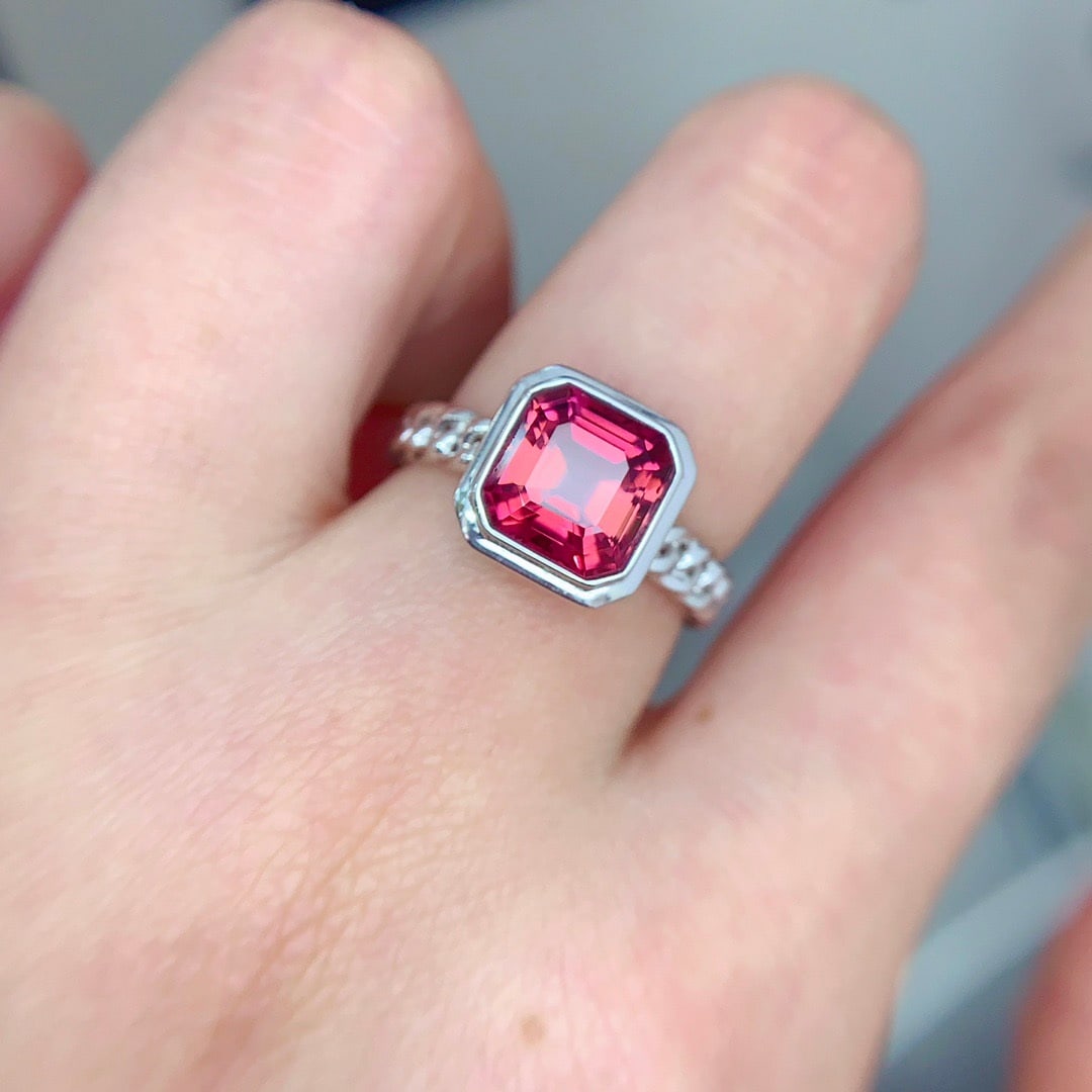 14k Gold 3.6 Ct Natural Tourmaline Ring - 4