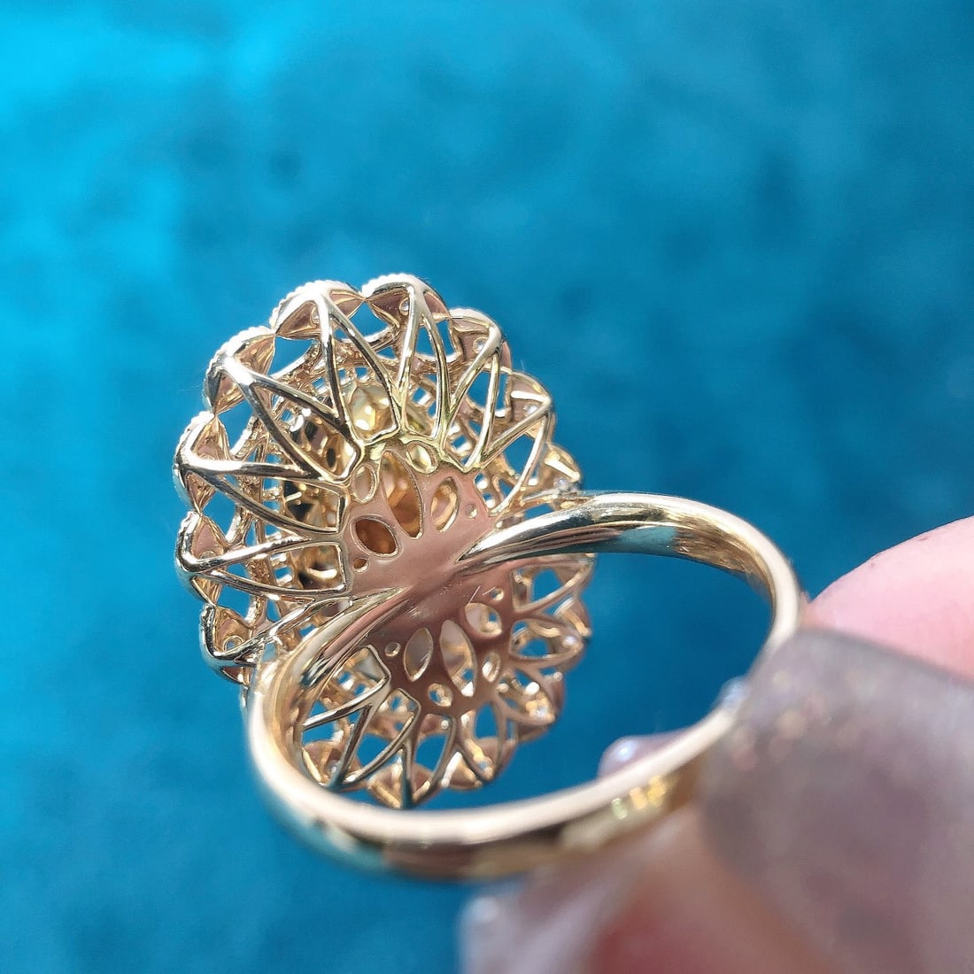 14k Gold 3.04 Ctw Natural Opal & Diamond Ring - 6