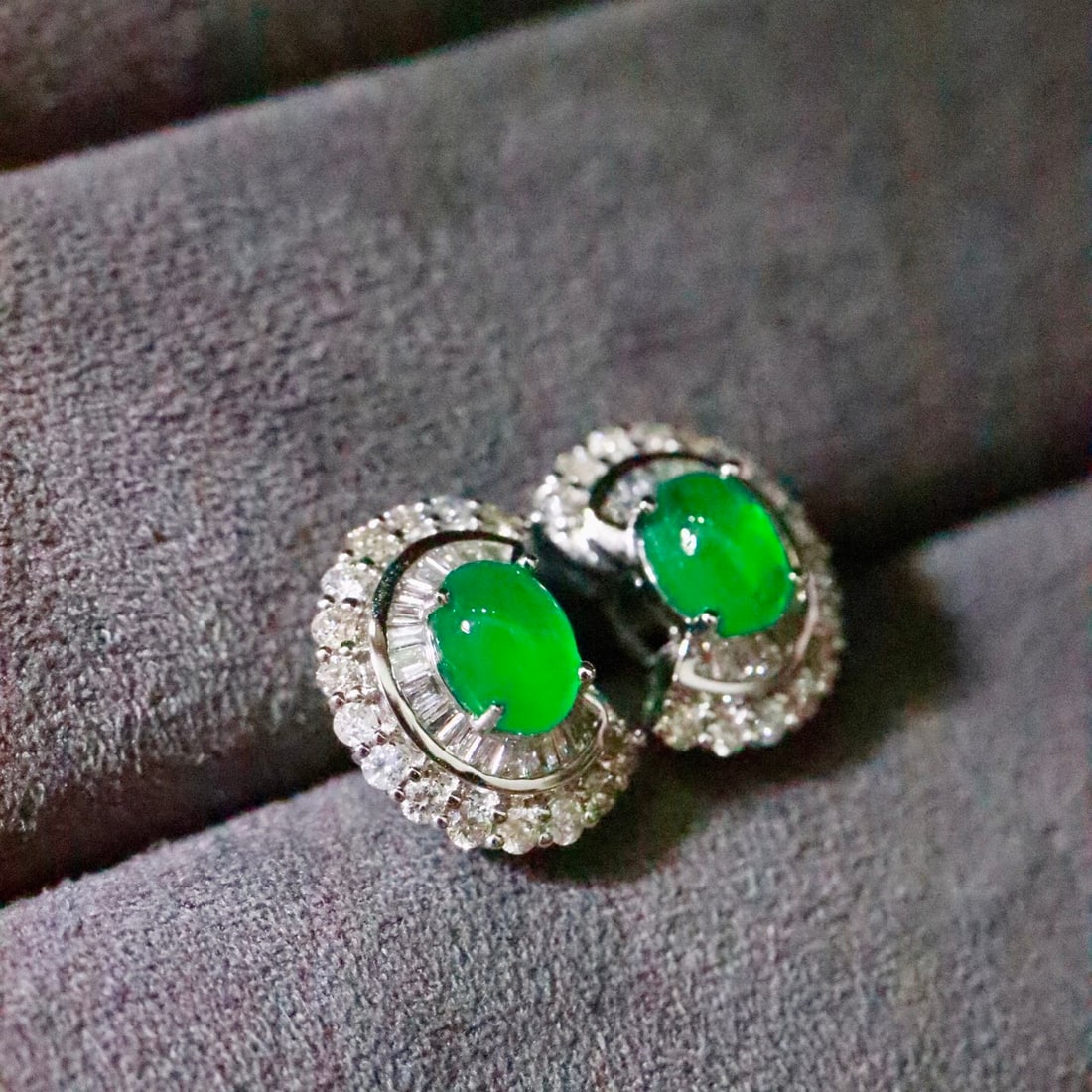 14k Gold 1.07 Ctw Natural Emerald & Diamond Earrings - 3
