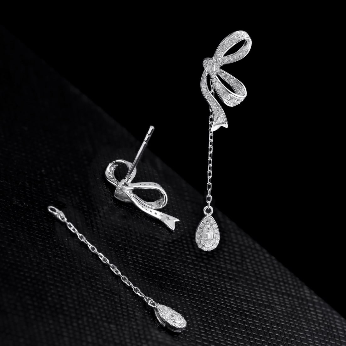 14k Gold 0.7 Ct Natural H Diamond Earrings - 5