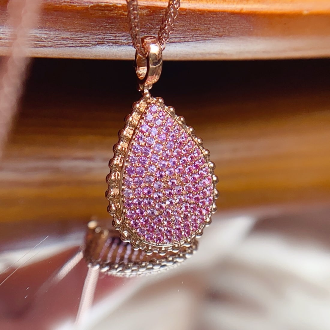 14k Gold 1.45 Ct Natural Sapphire Pendant( Without Chain ): Ref:231158409 // gold content:14k gold // main gemstone:sapphire // shape:round // carat weight:1. 45ct // color:pink // treatment:natural // cut grade:g // Condition: New Low Estimate: 2900.00 High