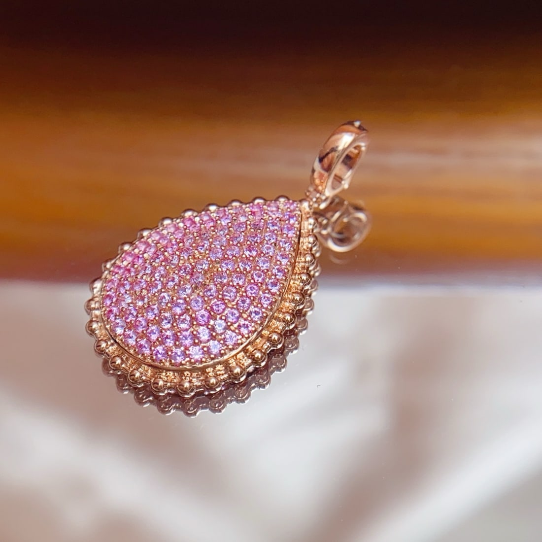 14k Gold 1.45 Ct Natural Sapphire Pendant( Without Chain ) - 4