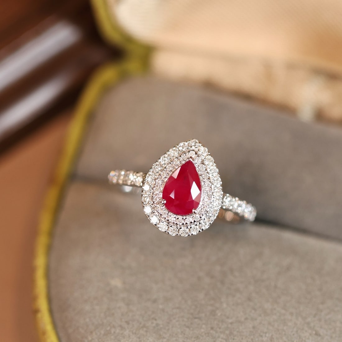 14k Gold 1.66 Ctw Natural Ruby & Diamond Ring - 2