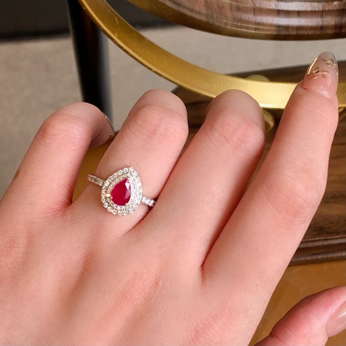 14k Gold 1.66 Ctw Natural Ruby & Diamond Ring - 5