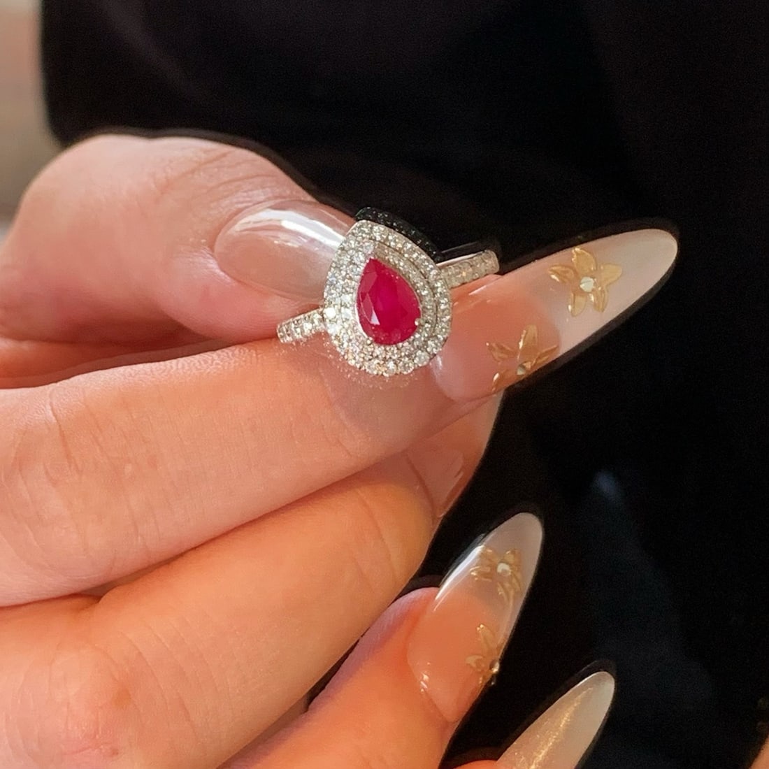 14k Gold 1.66 Ctw Natural Ruby & Diamond Ring - 7