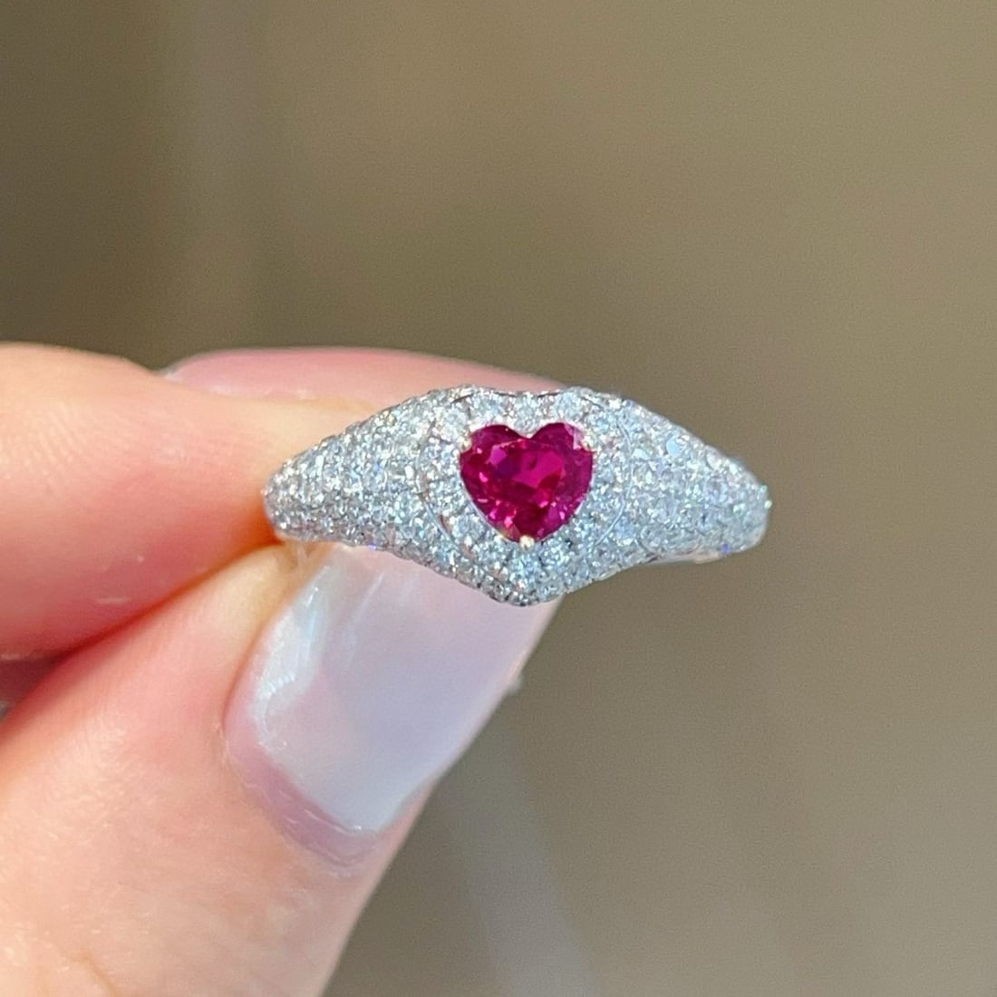 14k Gold 1.25 Ctw Natural Ruby & Diamond Ring - 4