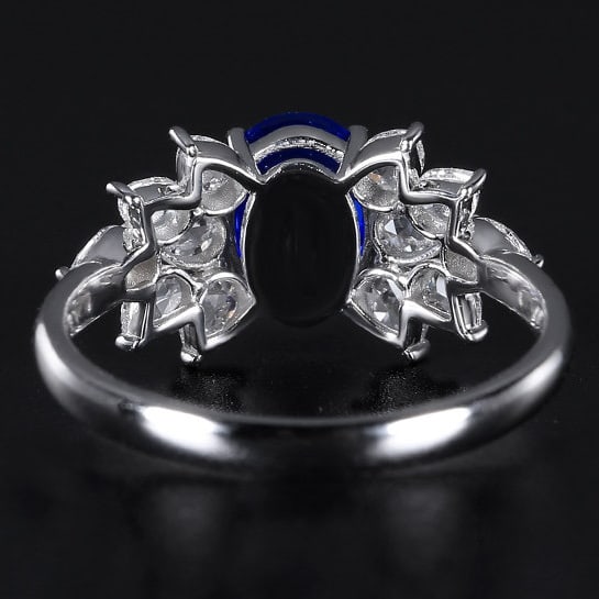 14k Gold 2.24 Ctw Natural Sapphire & Diamond Ring - 4