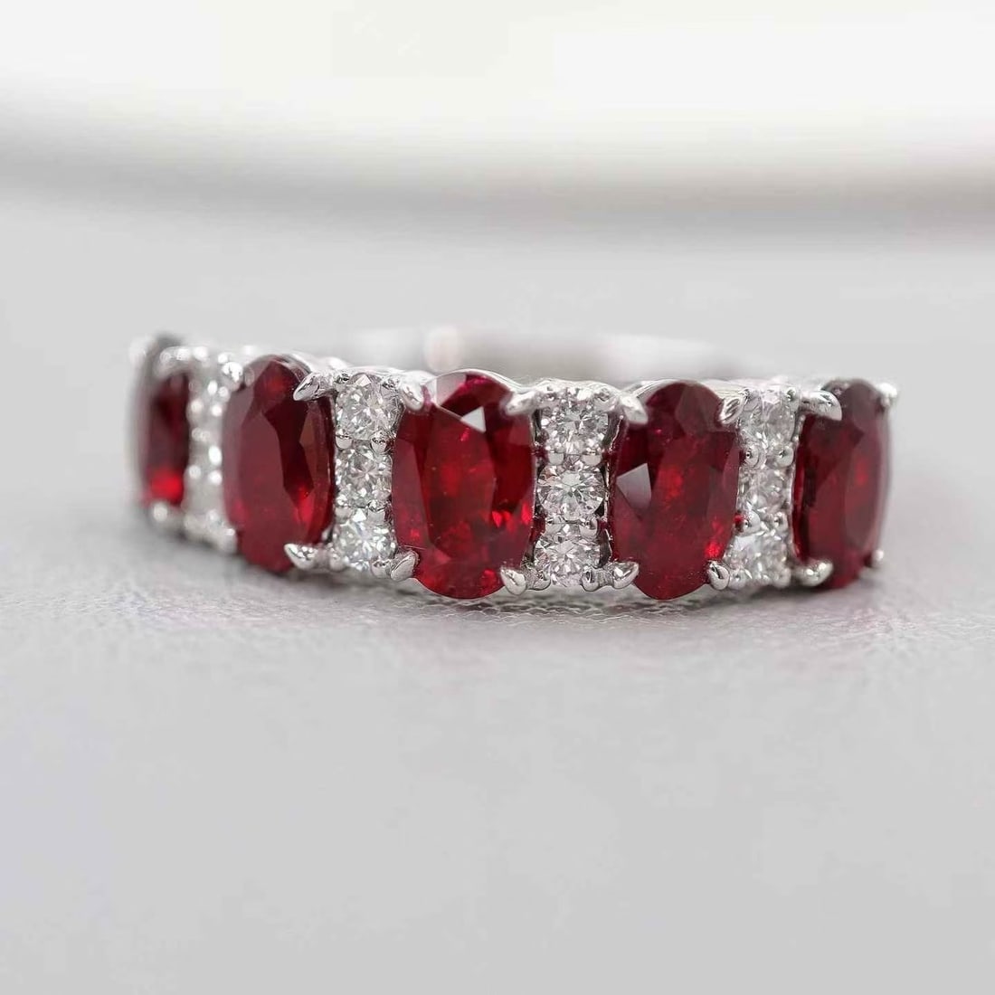 14k Gold 1.88 Ctw Natural Ruby & Diamond Ring - 4