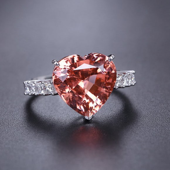 14k Gold 5.81 Ctw Natural Tourmaline & Diamond Ring - 2