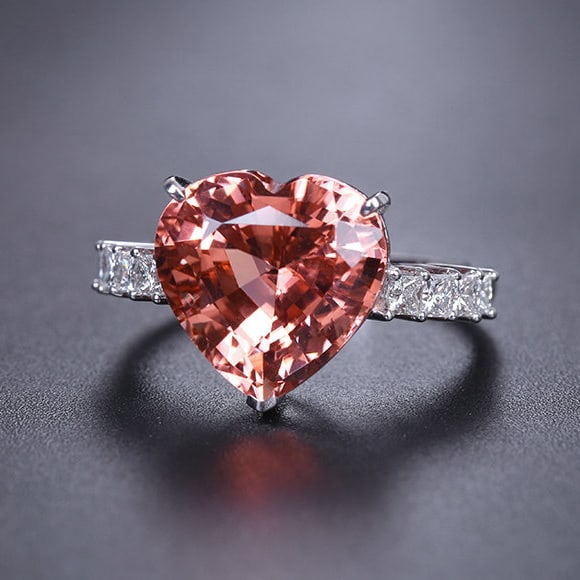 14k Gold 5.81 Ctw Natural Tourmaline & Diamond Ring - 3