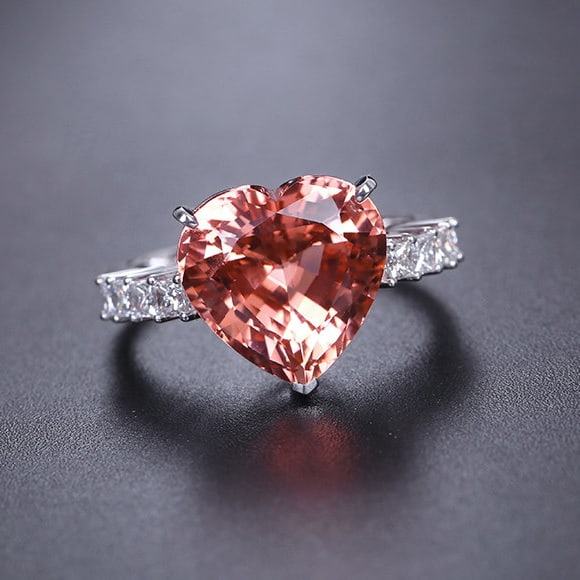 14k Gold 5.81 Ctw Natural Tourmaline & Diamond Ring - 4