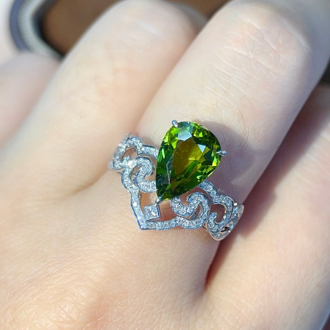 14k Gold 3.99 Ctw Natural Tourmaline & Diamond Ring - 6