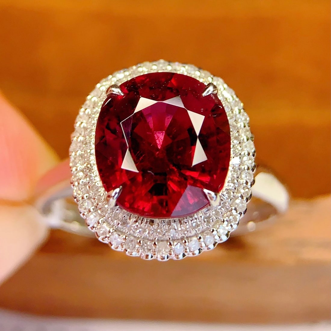 14k Gold 4.5 Ct Natural Tourmaline & Diamond Ring - 5