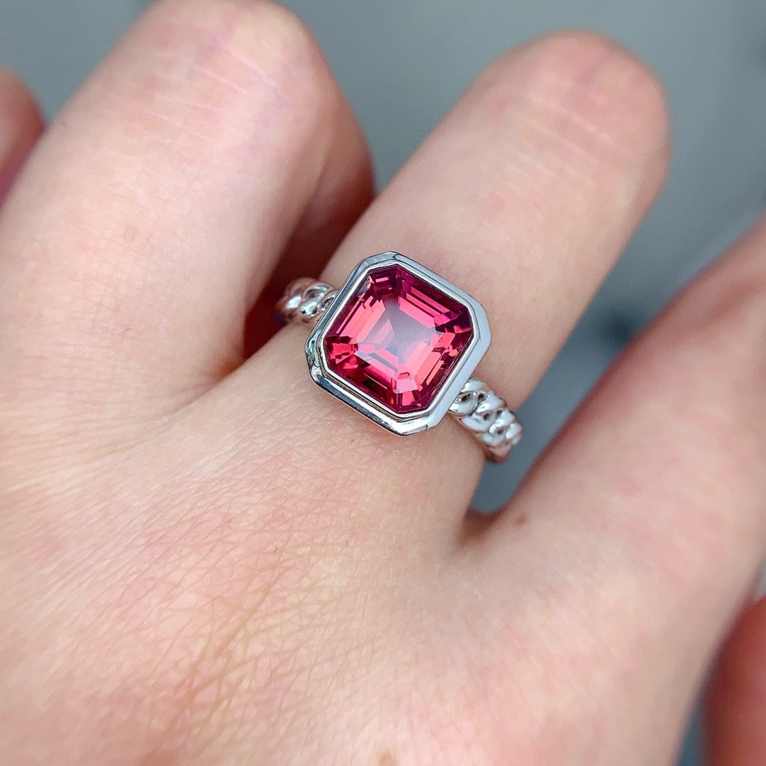 14k Gold 3.6 Ct Natural Tourmaline Ring - 4