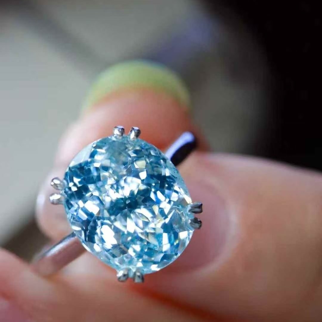 14k Gold 3 Ct Natural Aquamarine Ring - 3