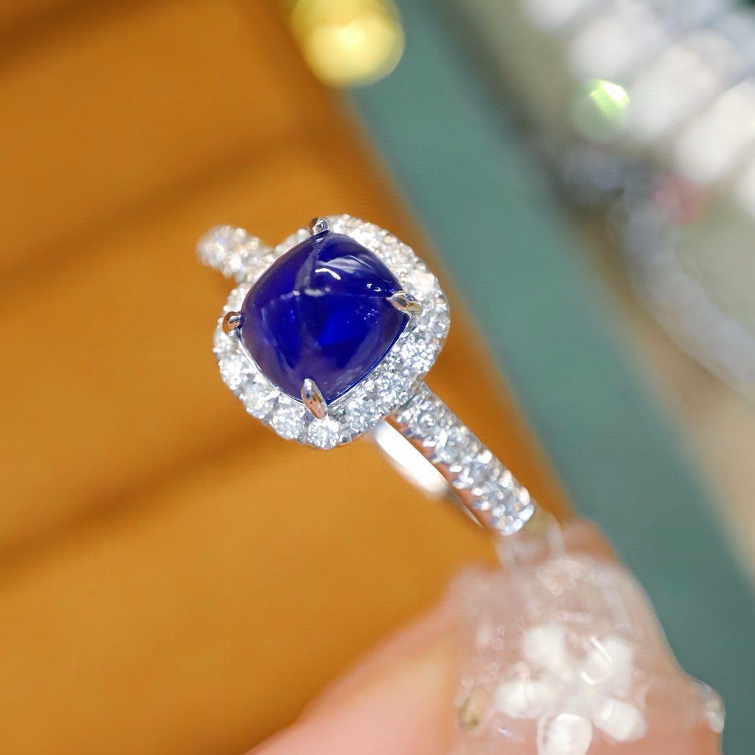 14k Gold 2.02 Ctw Natural Sapphire & Diamond Ring - 2