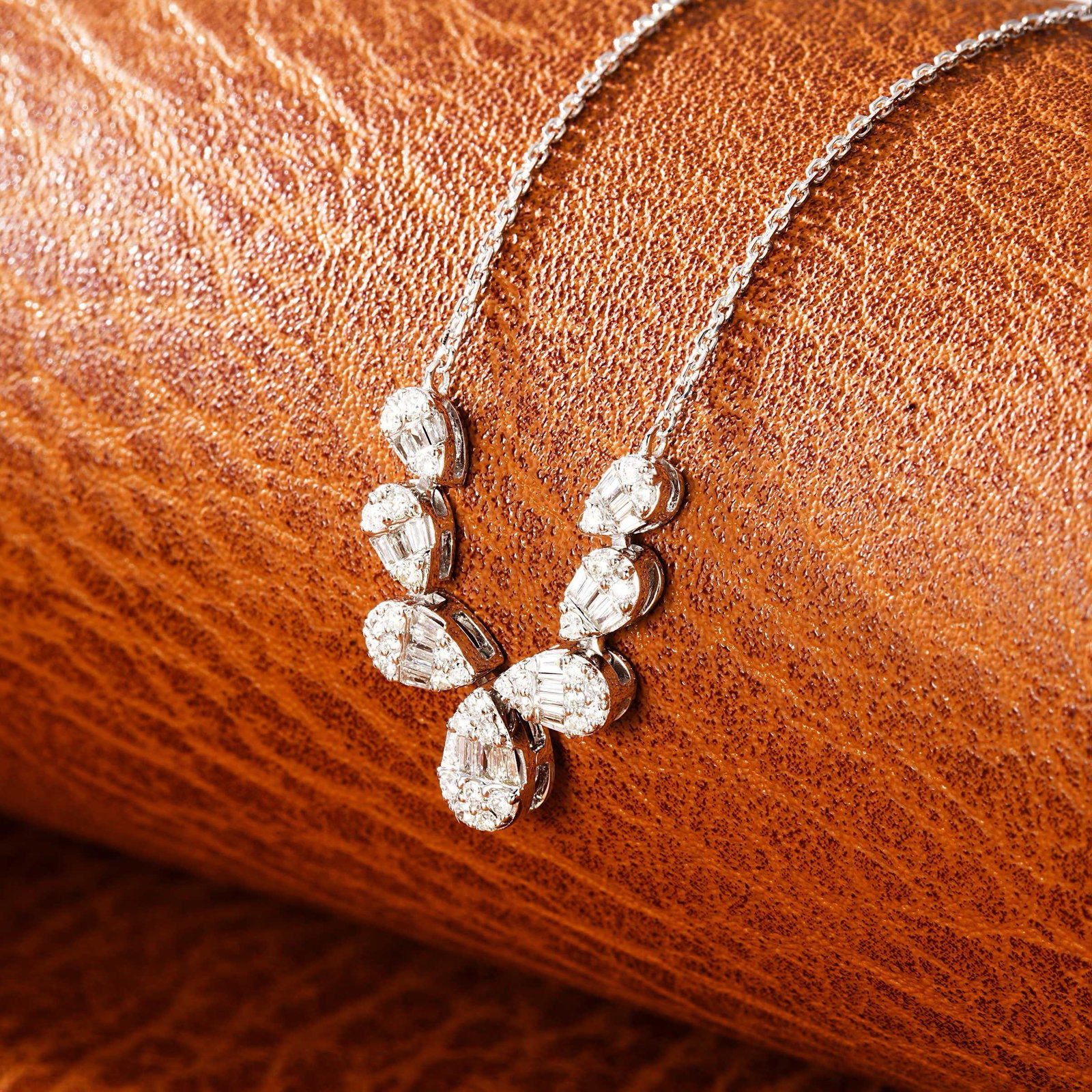 14k Gold 0.35 Ctw Natural H Diamond Necklace - 2