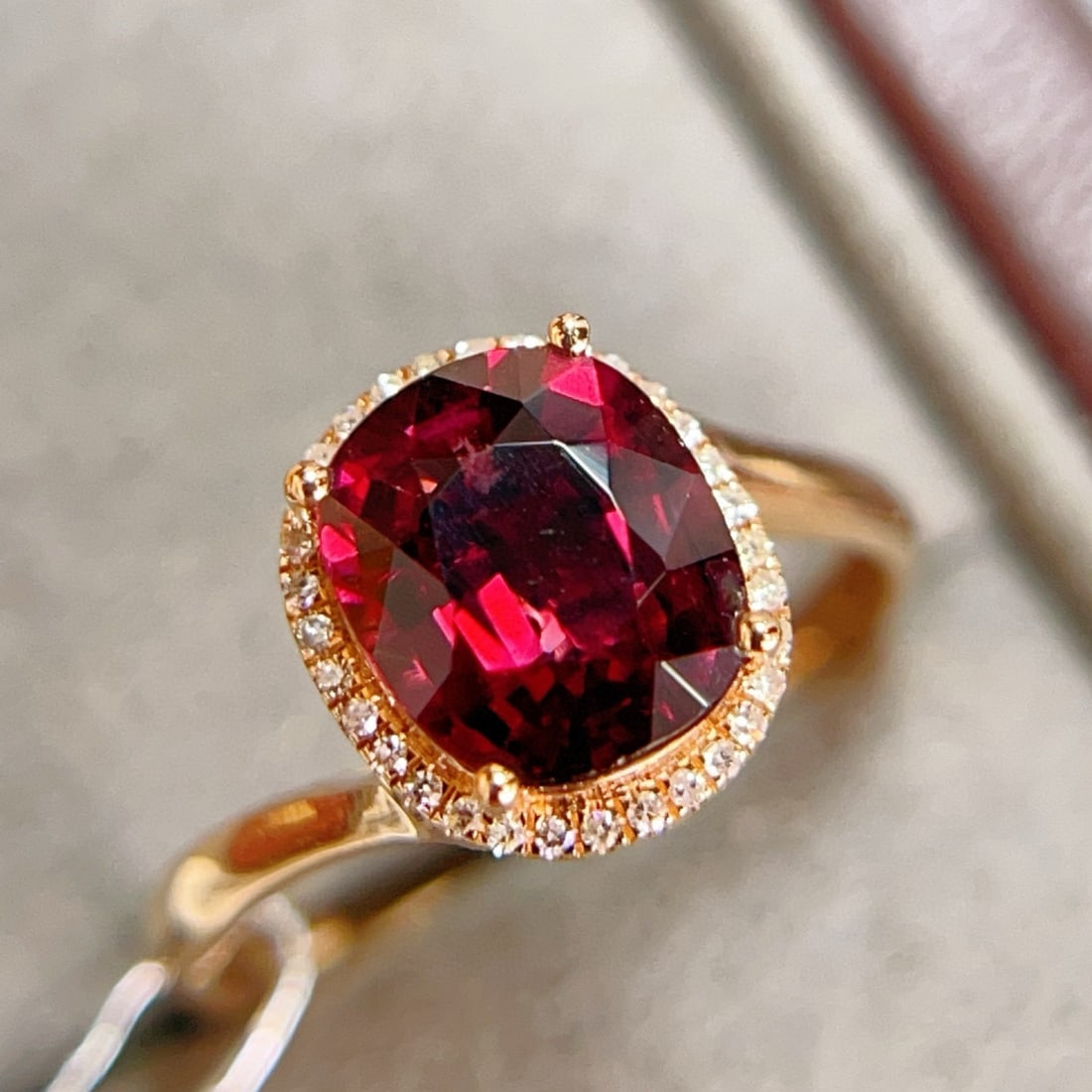 14k Gold 1.84 Ctw Natural Tourmaline & Diamond Ring - 3