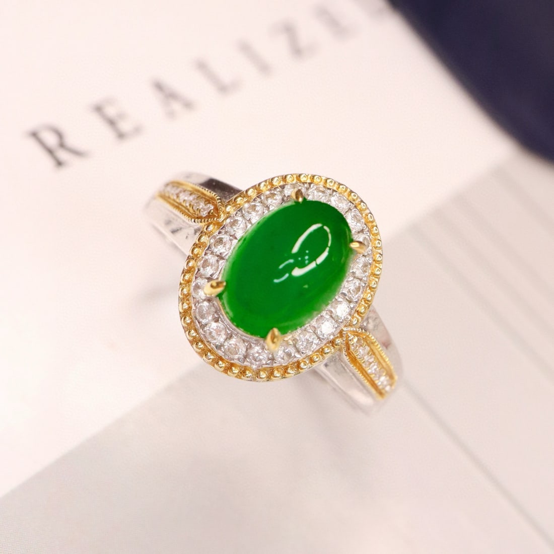 14k Gold 1.76 Ctw Natural Emerald & Diamond Ring - 5