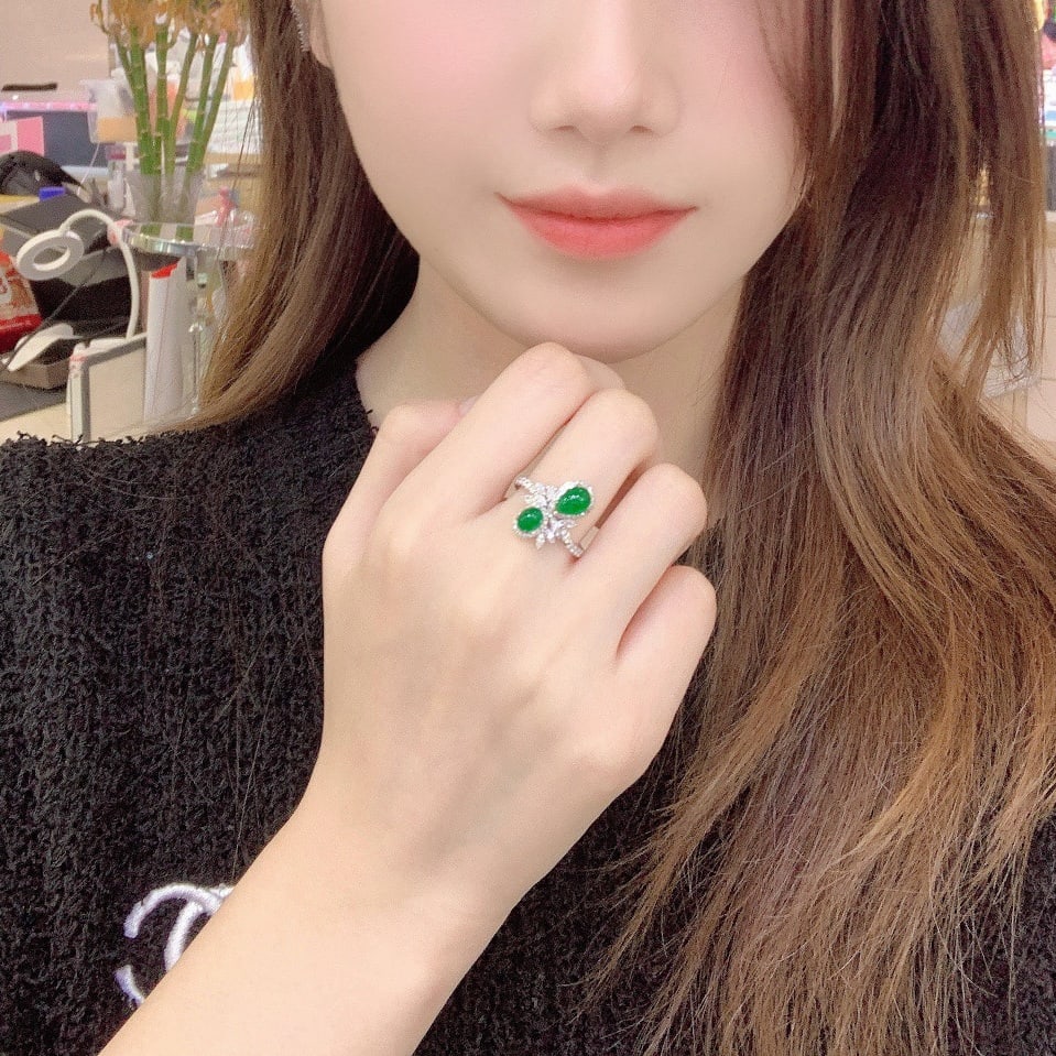 14k Gold 2.19 Ctw Natural Emerald & Diamond Ring - 5