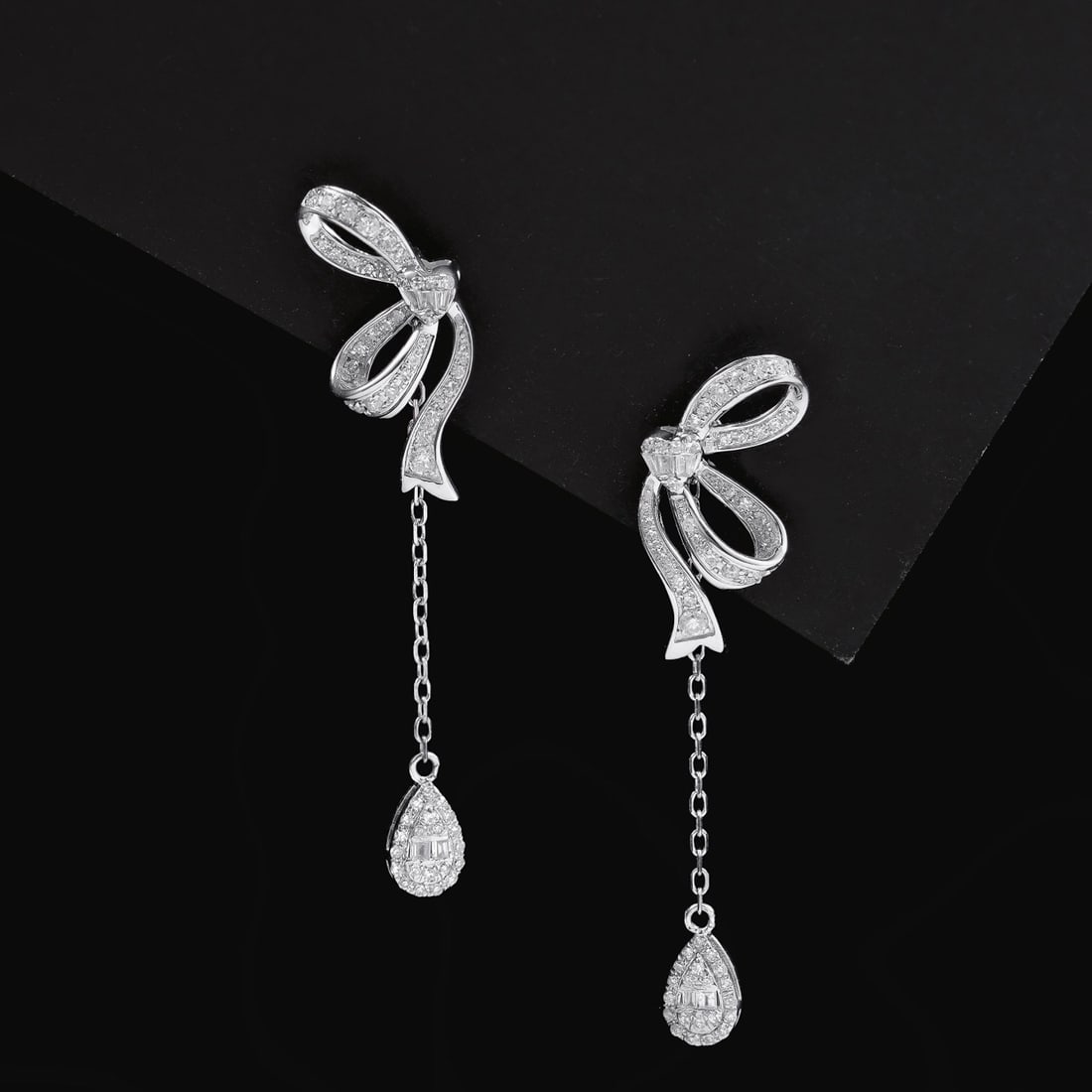 14k Gold 0.7 Ct Natural H Diamond Earrings - 3