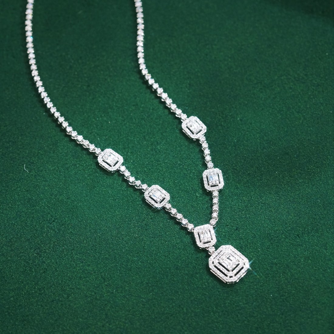 14k Gold 3.70 Ct Natural H Diamond Necklace - 6
