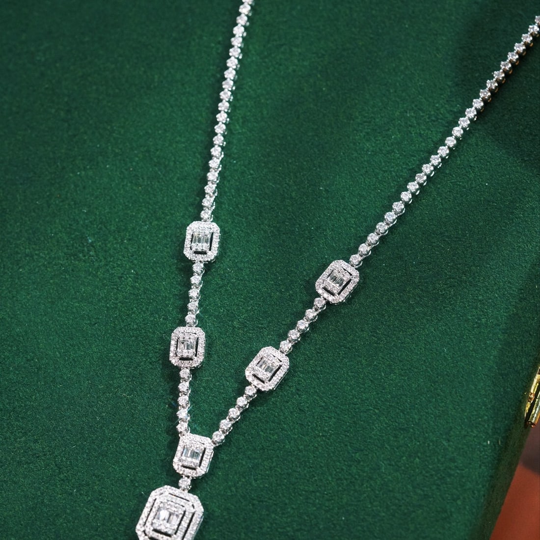 14k Gold 3.70 Ct Natural H Diamond Necklace - 7