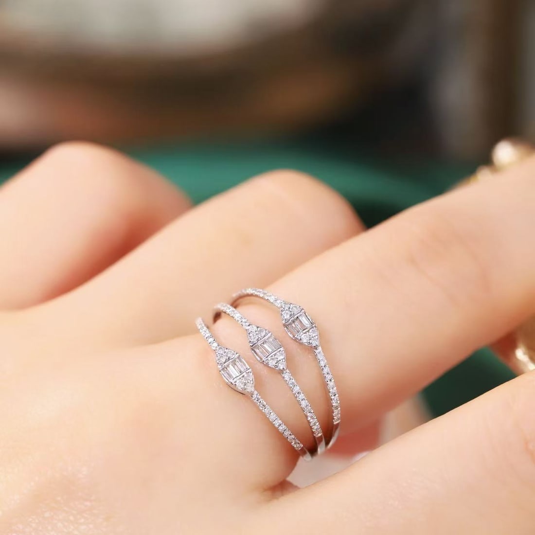 14k Gold 0.26 Ct Natural H Diamond Ring - 5