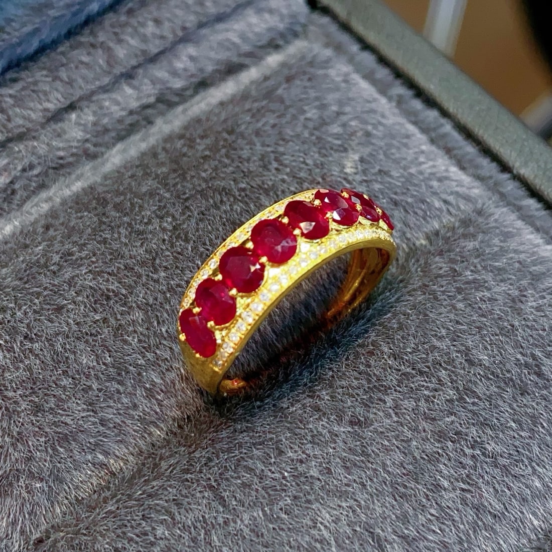 14k Gold 1.6 Ct Natural Ruby & Diamond Ring - 2