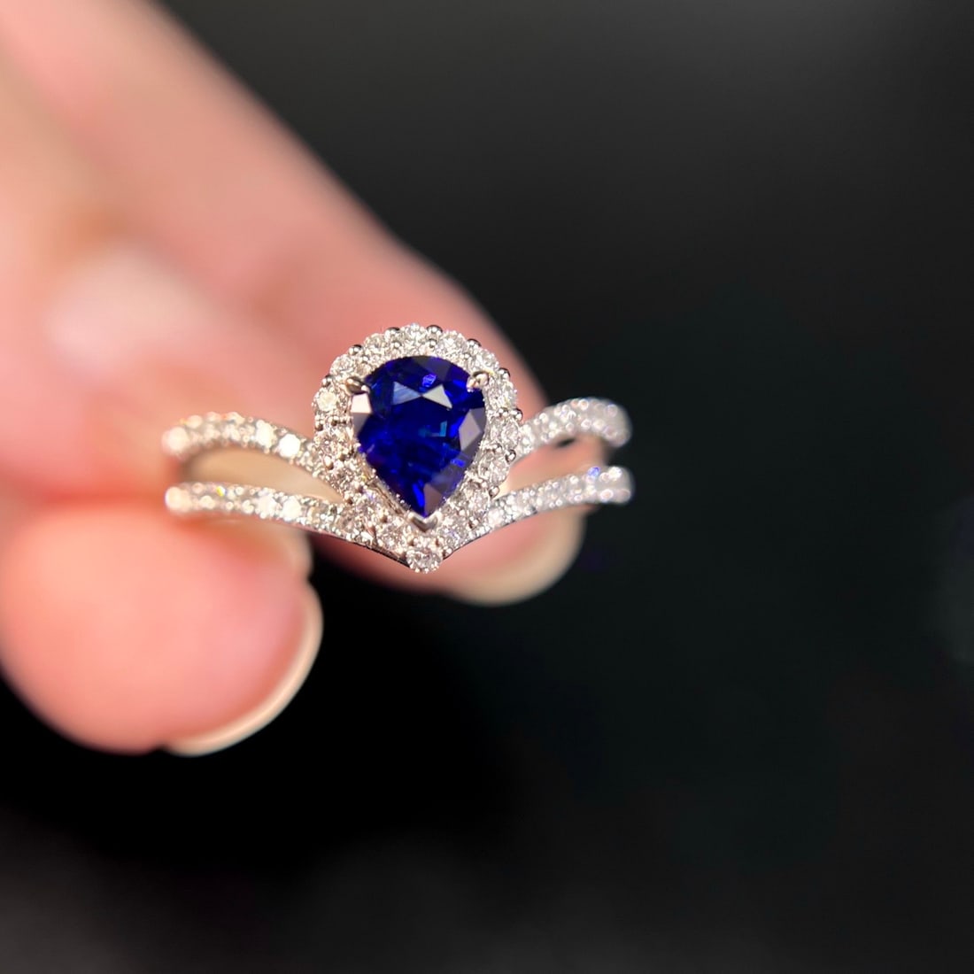 14k Gold 1.03 Ctw Natural Sapphire & Diamond Ring - 3