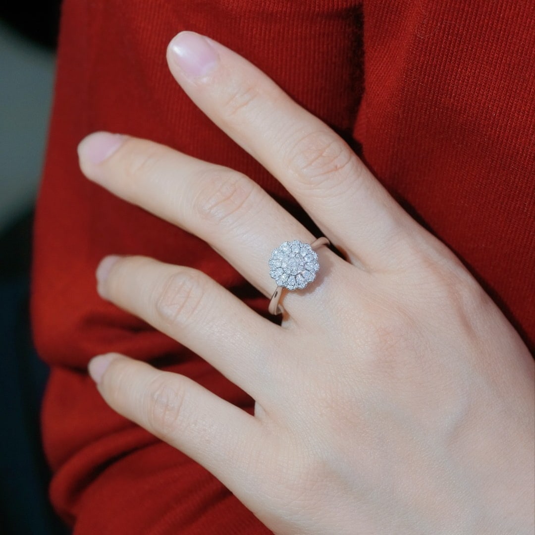 14k Gold 0.50 Ct Natural H Diamond Ring: Ref:231154149 // gold content:14k gold // ring size:7. 25us // // main gemstone:diamond // shape:round // carat weight:0. 50ct // clarity grade:vs-si // color:h // treatment:natural // cut grade:g //