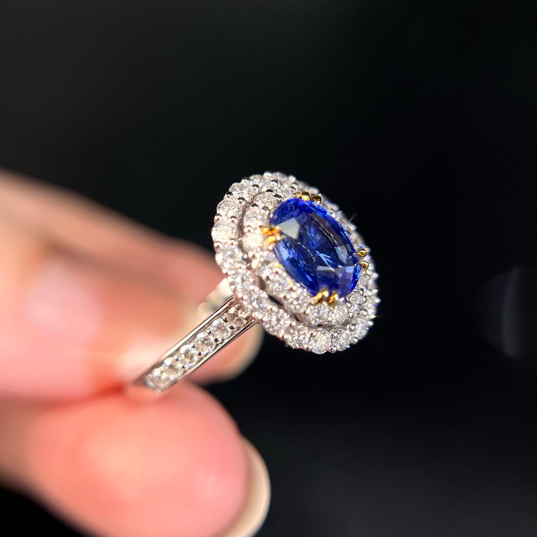 14k Gold 2.76 Ctw Natural Sapphire & Diamond Ring - 2