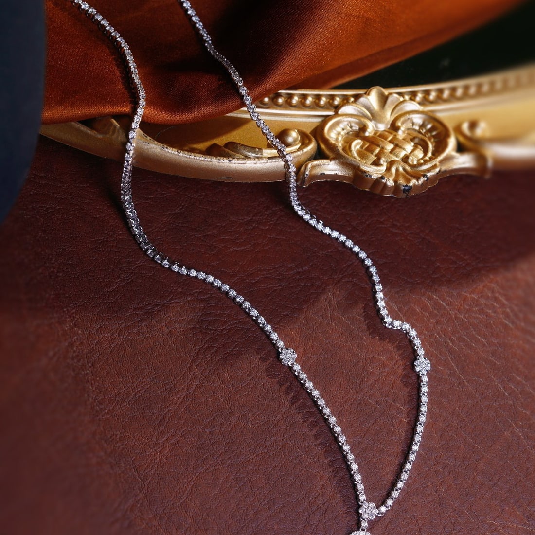 14k Gold 3.30 Ct Natural H Diamond Necklace - 3