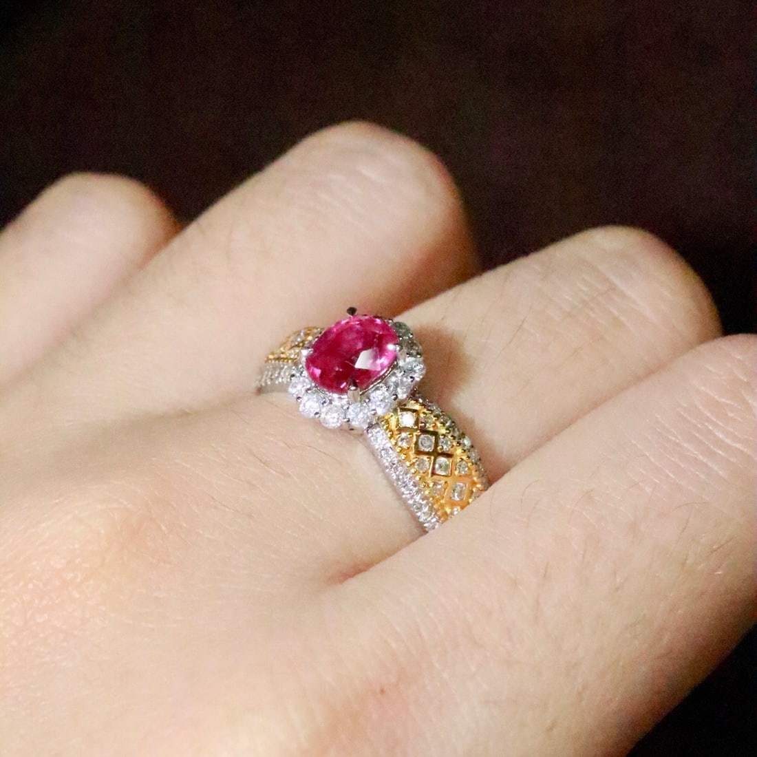 14k Gold 1.46 Ctw Natural Ruby & Diamond Ring - 4