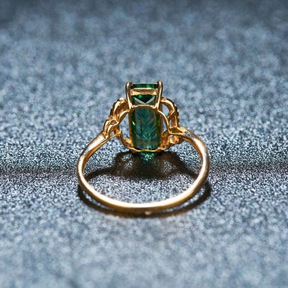 14k Gold 2.35 Ct Natural Tourmaline & Diamond Ring - 5