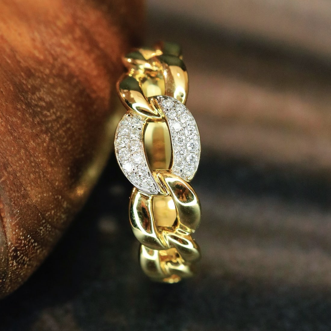 14k Gold 0.1 Ct Natural H Diamond Ring - 5