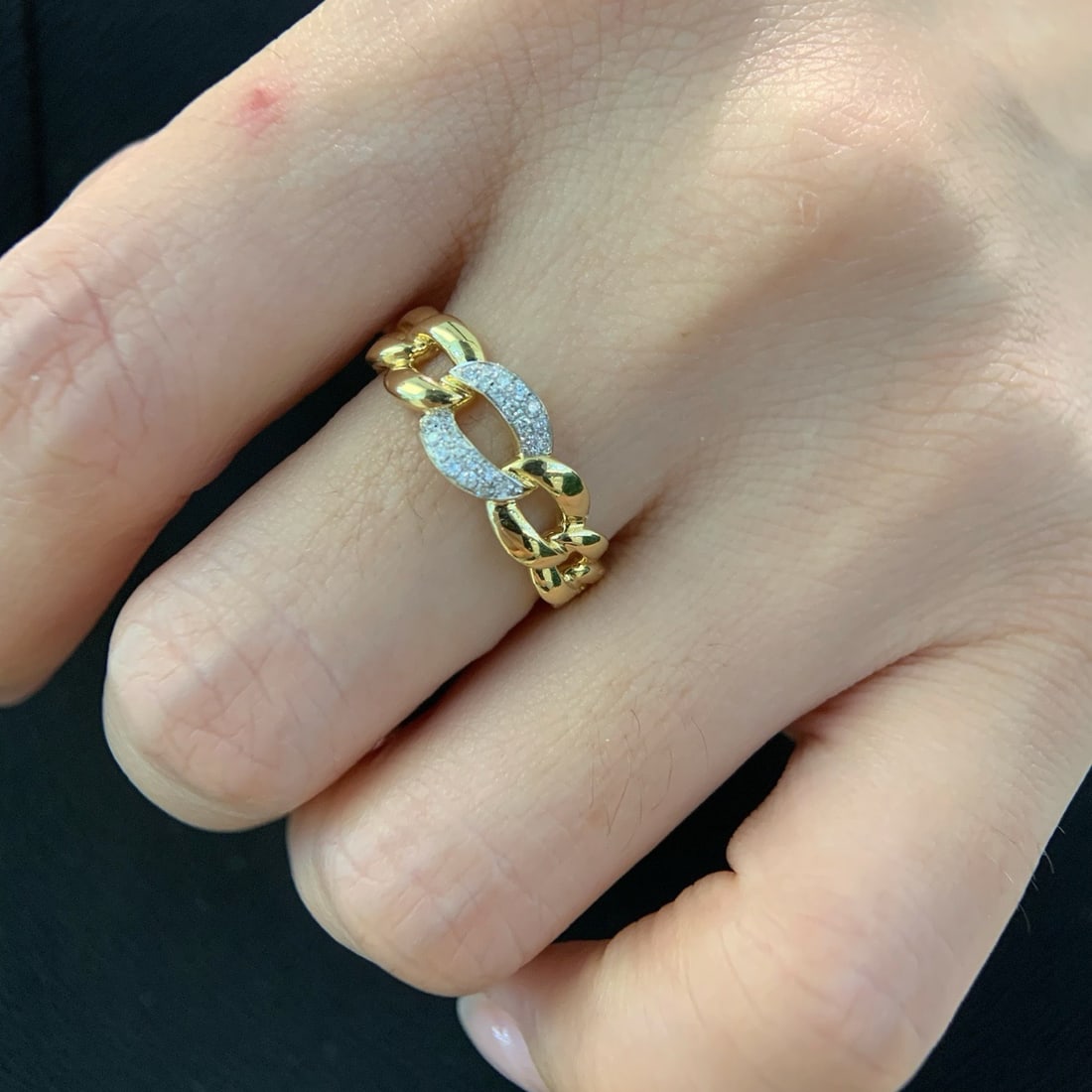 14k Gold 0.1 Ct Natural H Diamond Ring - 8