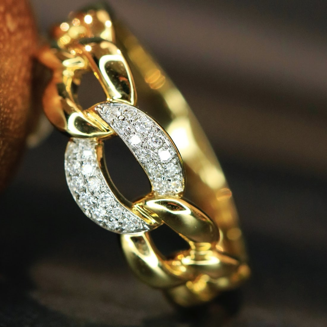 14k Gold 0.1 Ct Natural H Diamond Ring - 9