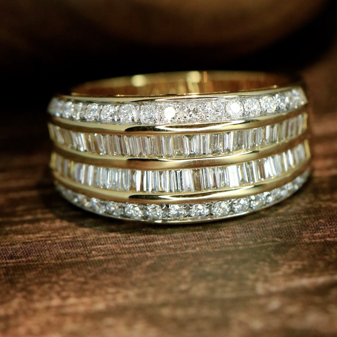 14k Gold 0.9 Ct Natural H Diamond Ring: Ref:231154291 // gold content:14k gold // ring size:7. 25us // // main gemstone:diamond // shape:multiple // carat weight:0. 9ct // clarity grade:vs-si // color:h // treatment:natural // Low
