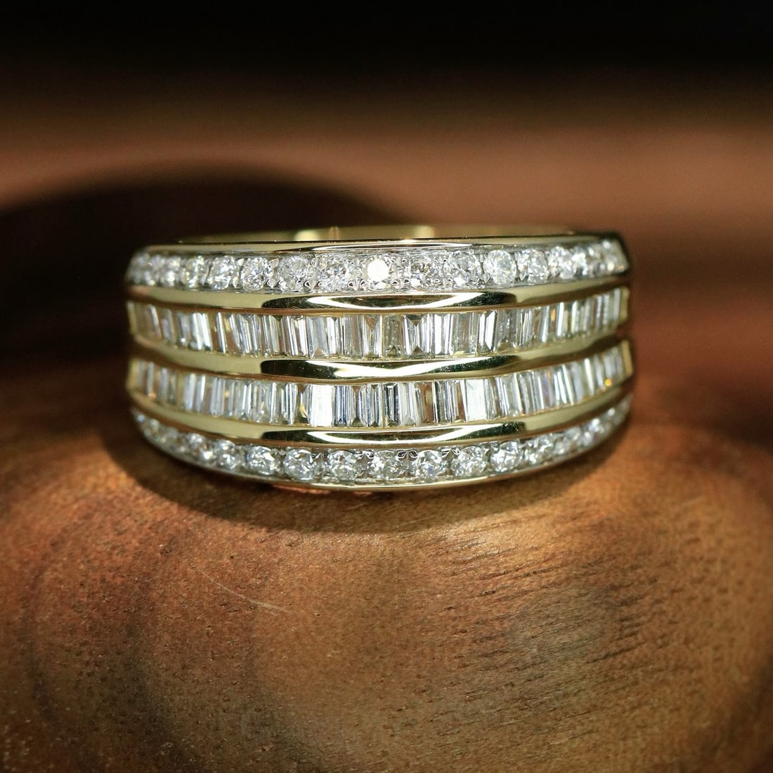 14k Gold 0.9 Ct Natural H Diamond Ring - 2