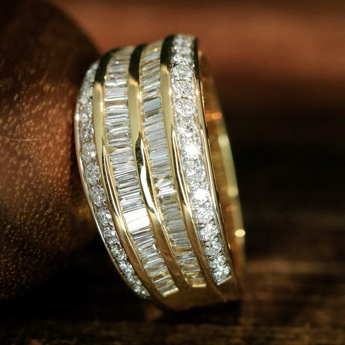 14k Gold 0.9 Ct Natural H Diamond Ring - 3