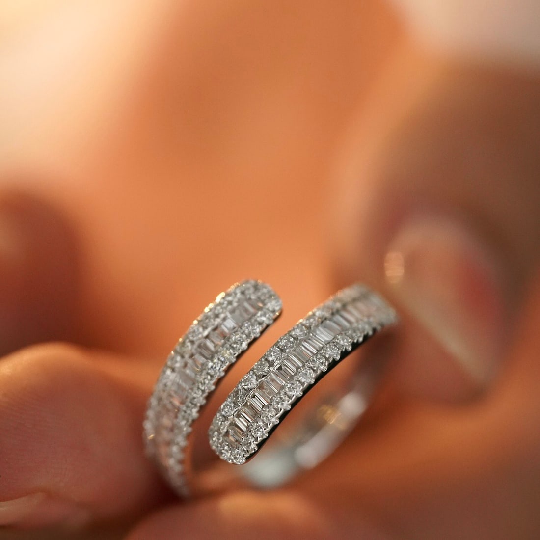 14k Gold 0.7 Ct Natural H Diamond Ring - 5