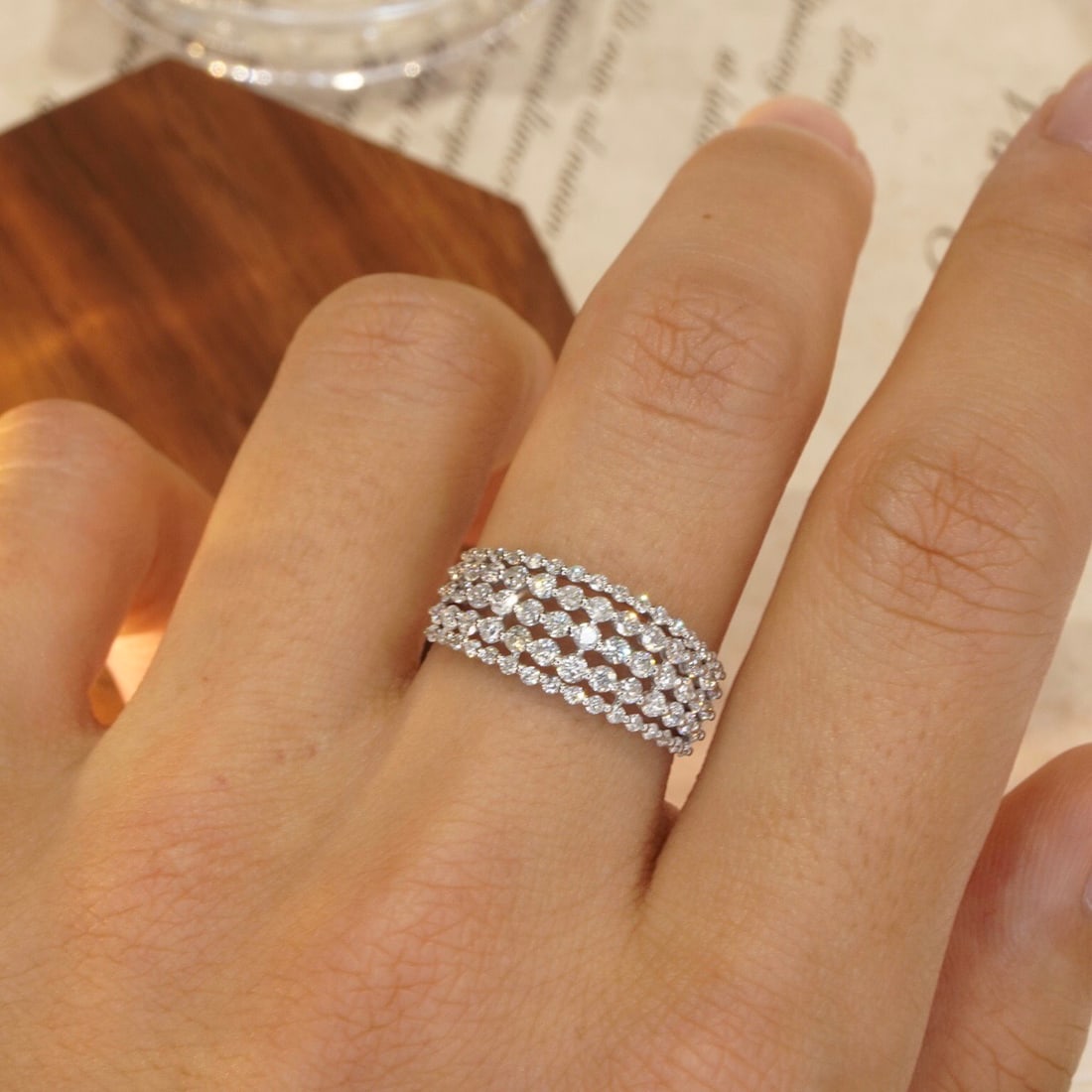 14k Gold 1.10 Ct Natural H Diamond Ring - 7